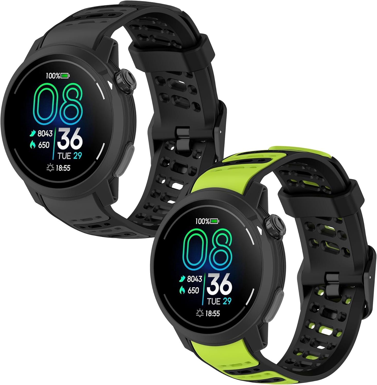 Bdsidy Strap Compatible with COROS Pace Pro Watchband, Adjustable Wristband Sport Replacement Bands for Coros Pace Pro Silicone Band Smartwatch Accessories