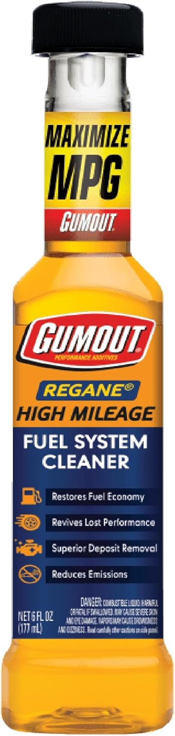 Gumout 510023 Regane High Mileage Fuel System Cleaner, 6 oz. (Pack of 6) (510023W-6PK)