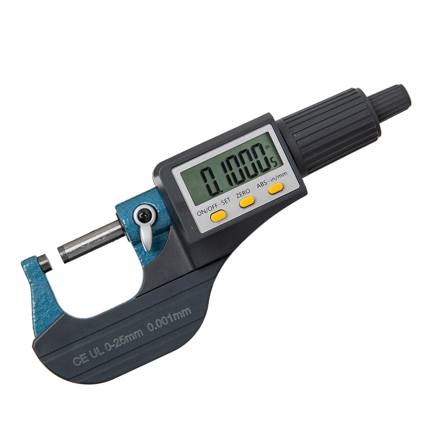 Beslands Digital Micrometer 0-1" / 0-25mm Electronic Display Gauge Resolution 0.00005" / 0.001mm Thickness Measuring Inch/Metric Diameter Caliper