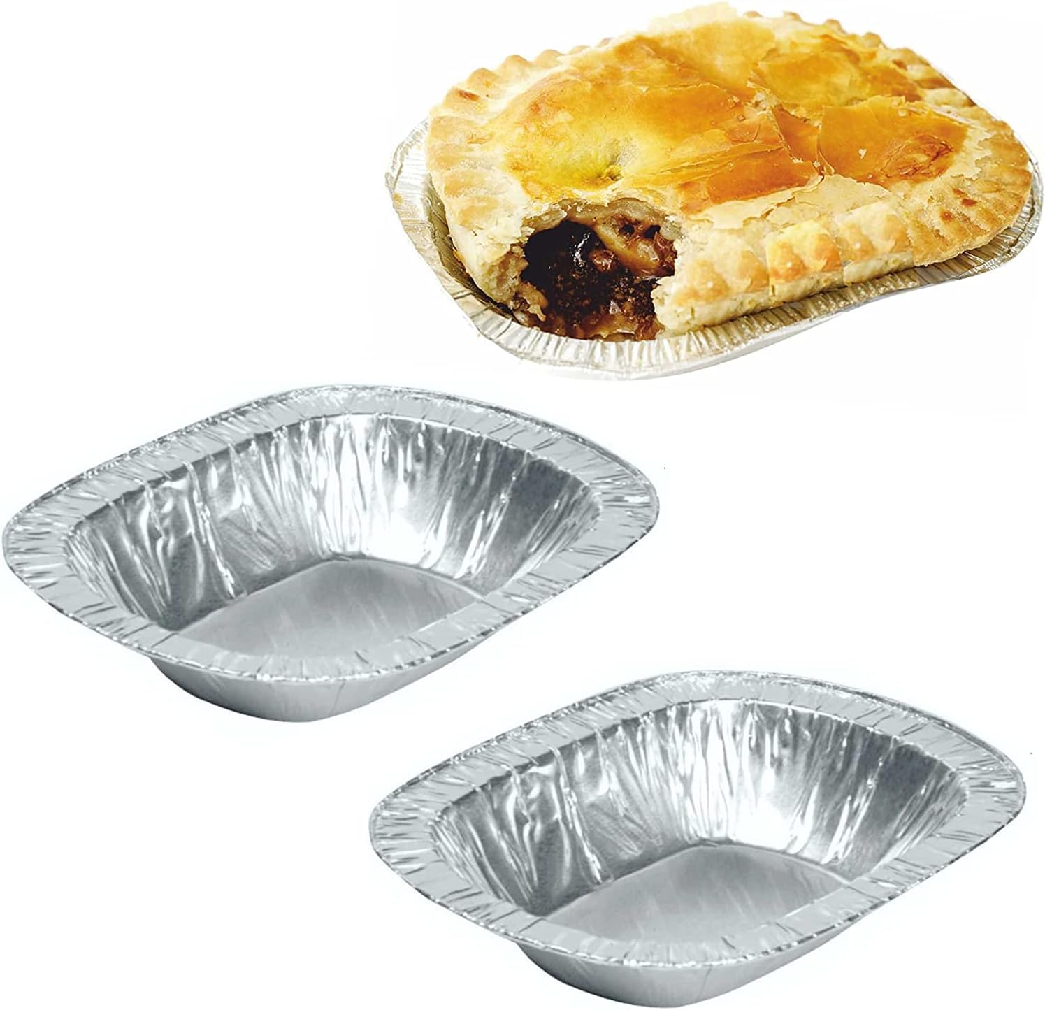 lgt Steak Pie Disposable Recyclable foil Cases Dishes tins (50)