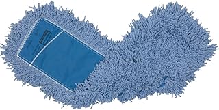 Rubbermaid Commercial Products Twisted Loop-Dust Mop Head Replacement, 25-Inch, Blue, Cotton Refill for Industrial Use, Fits Standard Size Mop Frame