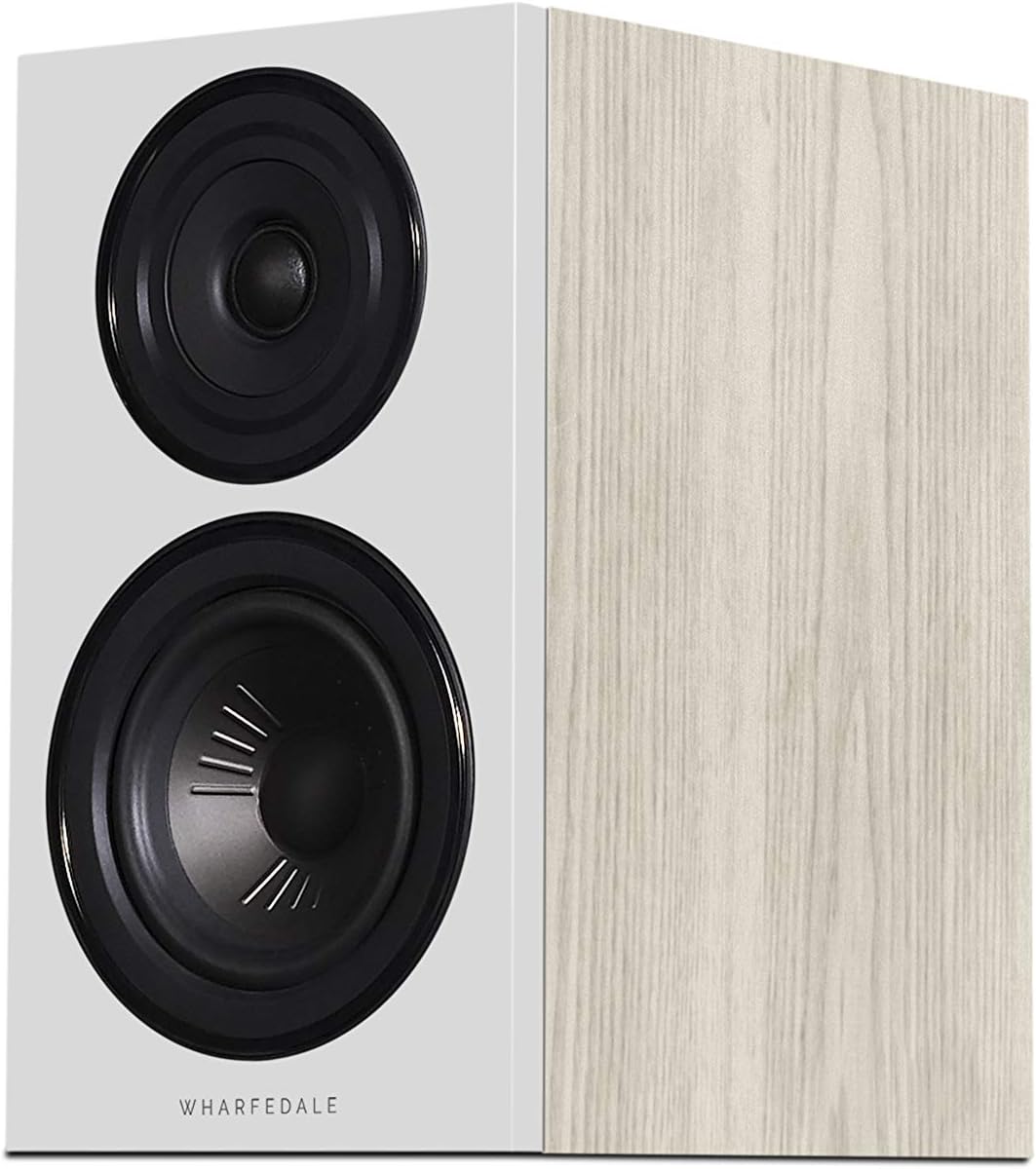 Wharfedale Diamond 12.1, Pair of Passive Shelf Speakers, Light Wood