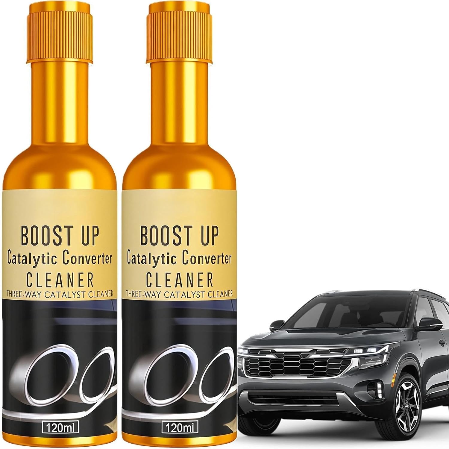 Catalytic Converter Cleaner Petrol & Fuel System Cleaner 2PCS, Gasoline Engine Carbon Deposit Remover for Auto Parts & Exhaust System Maintenance