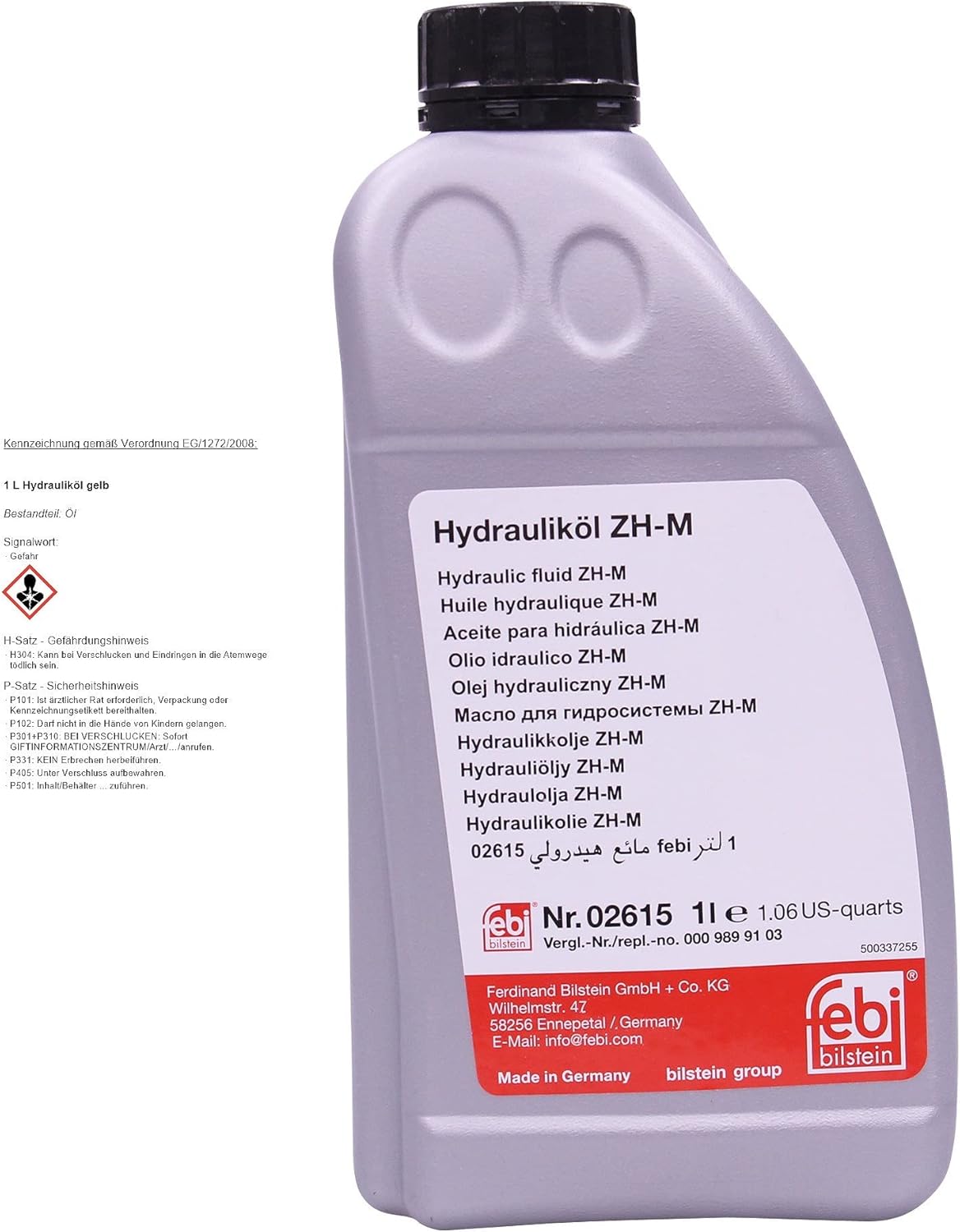 febi bilstein 02615 Hydraulic Fluid for hydropneumatic suspension and level control system, pack of one