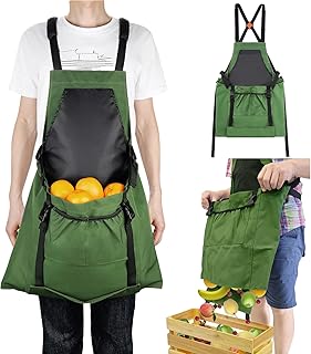 Gardening Apron, with Quick Release Pockets for Harvesting Gardening with Pockets, Water Resistant Apron