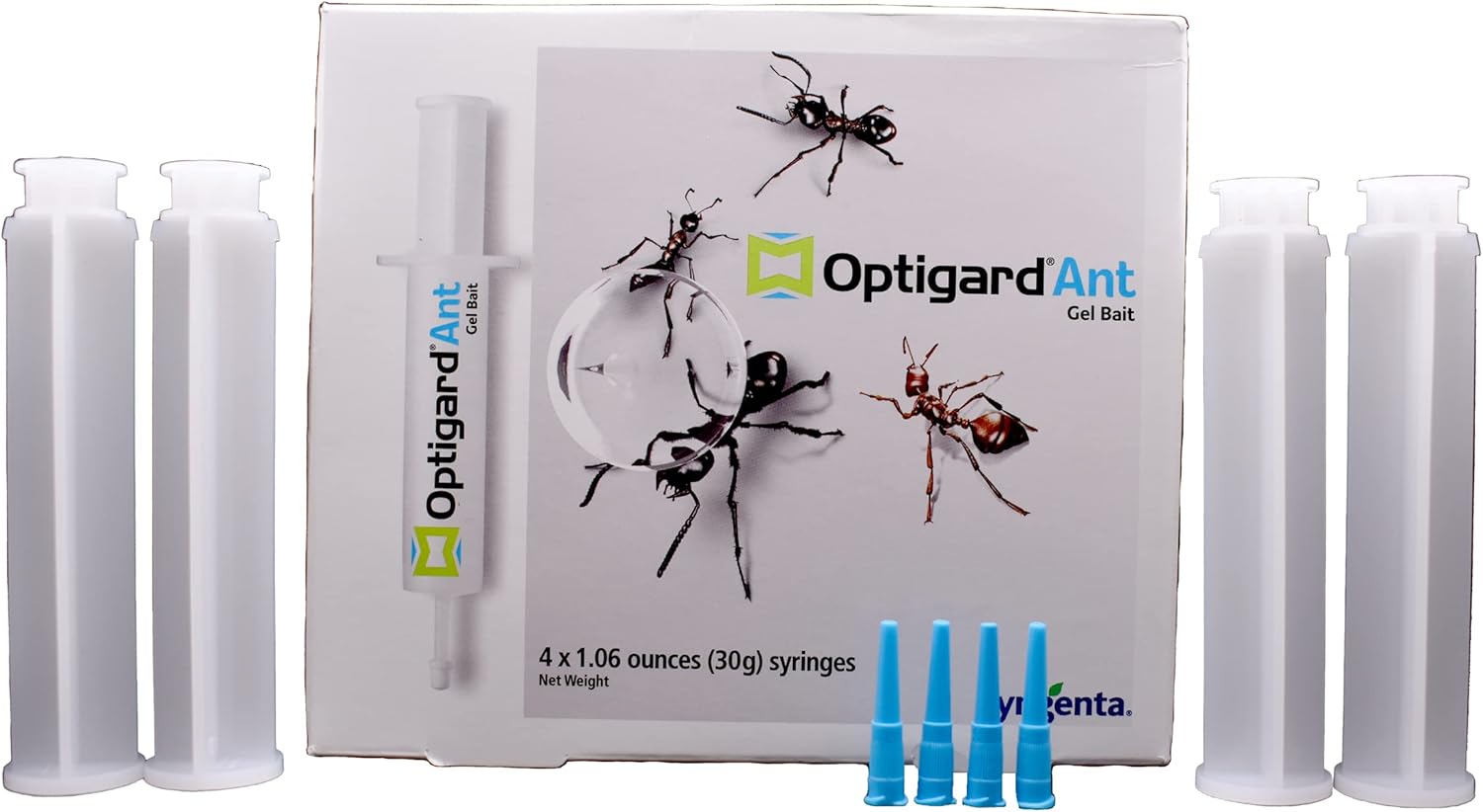 Syngenta -Optigard Ant Gel 4 Tips, 4 plungers, 4 Tubes
