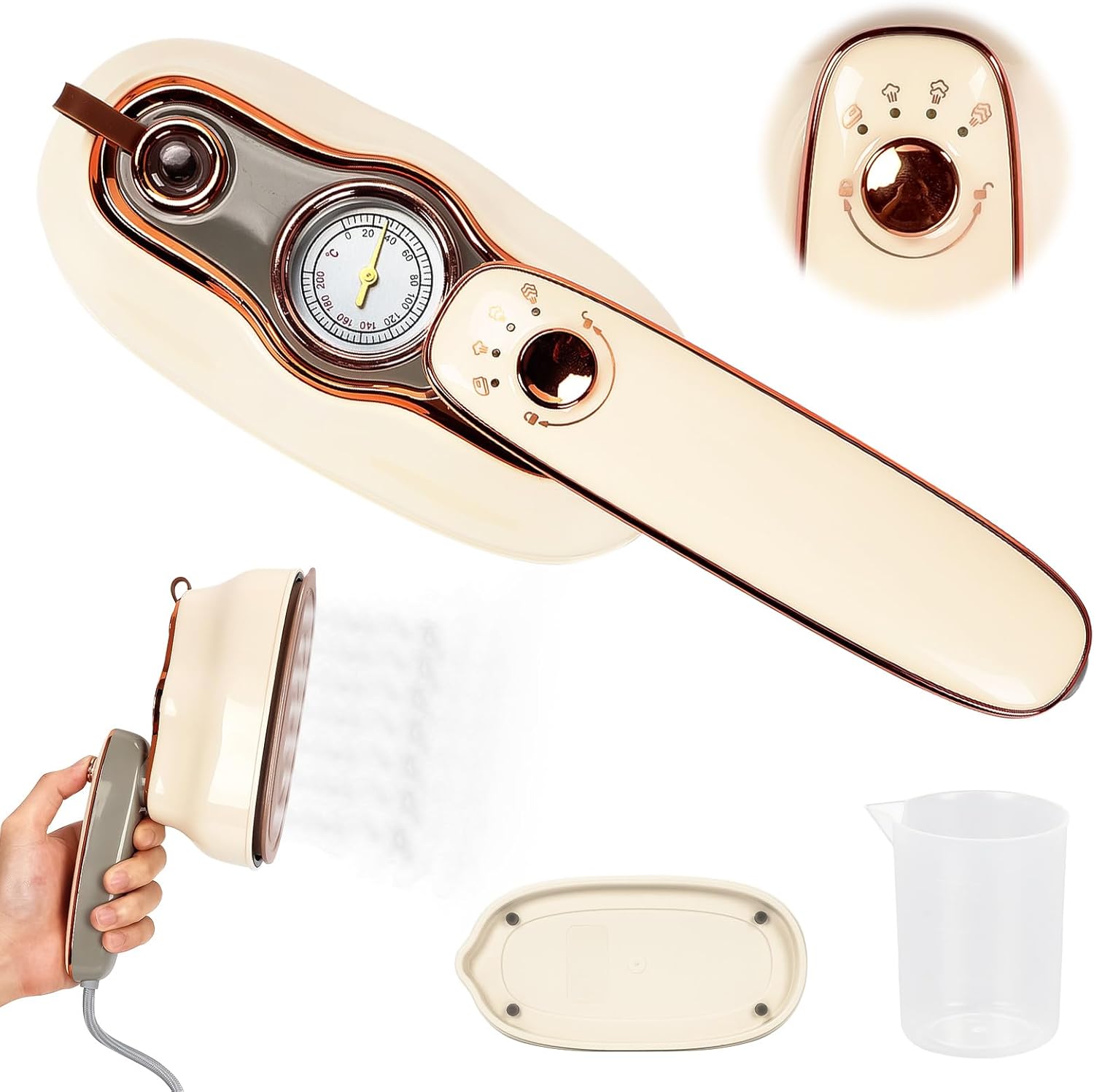 Small Travel Iron 1200W, Mini Steam Iron with 200ml Water Tank Portable Ironing Machine, Steamer Iron Handheld Mini Craft Iron, Mini Sewing Iron Support Dry And Wet Ironing for Home Office Travel