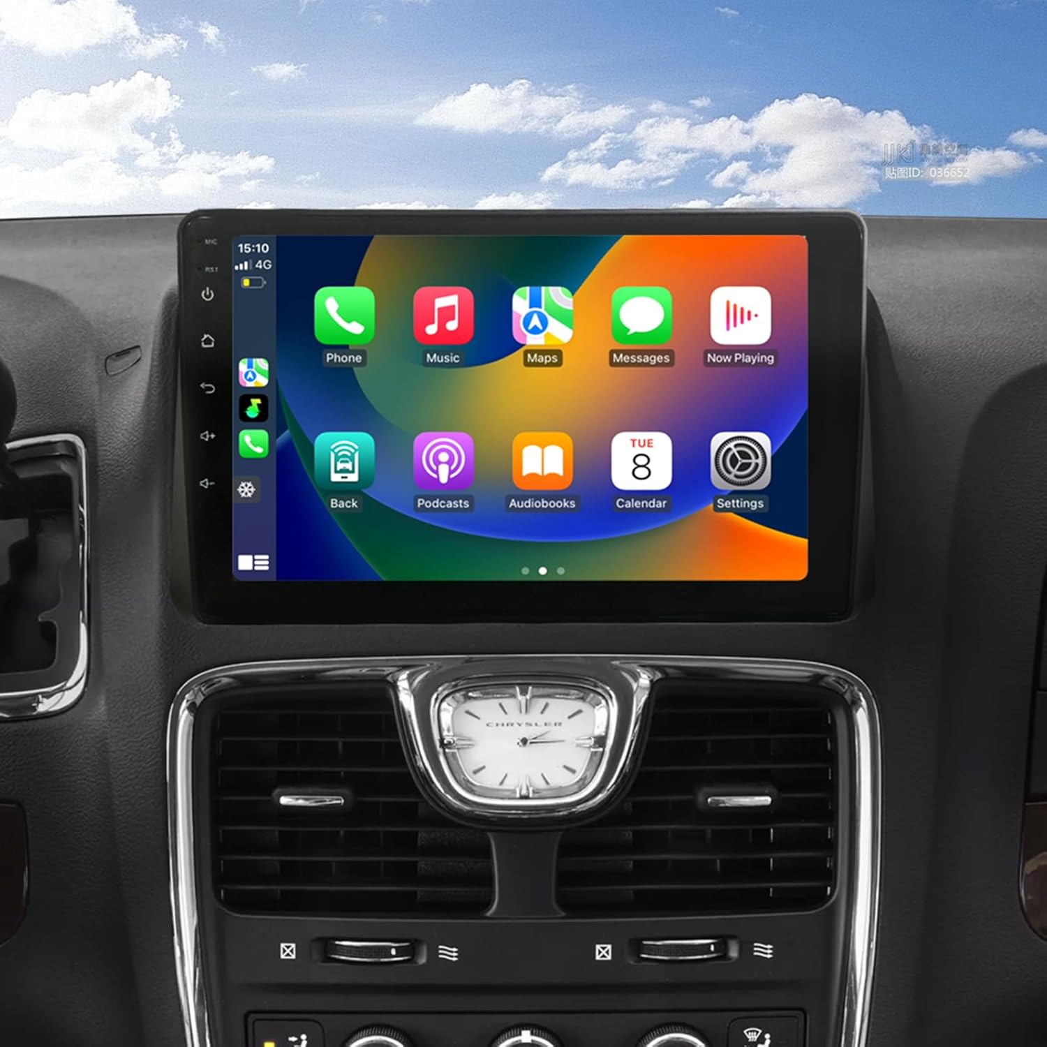 Car Radio for Dodge Grand Caravan 2011-2020 and for Chrysler Grand Voyager 2012-2016 Stereo 9 inch Touchscreen Android 14.0 Radio - Wireless CarPlay & Android Auto/WiFi/EQ/GPS + AHD Backup Camera