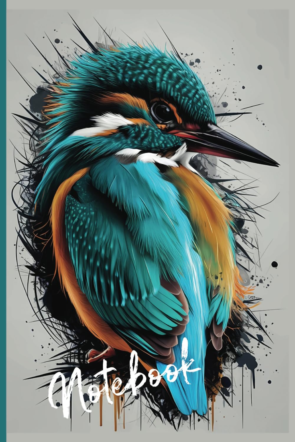 Beautiful Kingfisher Notebook: Stunning Native Bird Journal/Notepad, Wide Lined, Perfect Bird Lover Gift