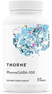 THORNE PharmaGABA-100 - GABA Supplement - 100 mg Natural Source Gamma-Aminobutyric Acid - Support a Calm State of Mind and Restful Sleep - 60 Capsules