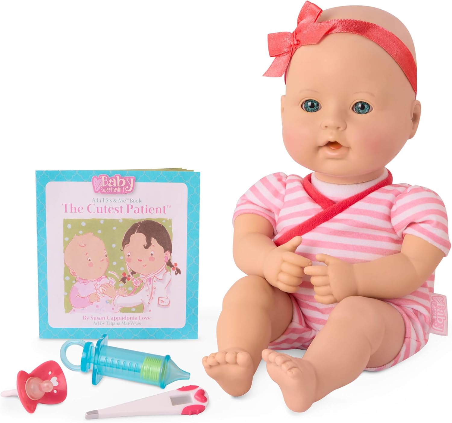 Baby Sweetheart by Battat – Medical Time 12-Inch Doll for Newborn with Soft Body & Easy – to – Read Story Book and Accessories