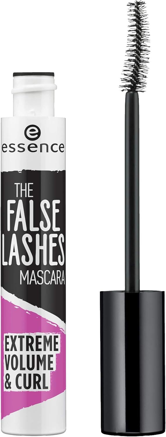 essence The False Lashes Mascara Extreme Volume & Curl, Mascara, Black, Swinging, Volumizing, Vegan, Perfume, No Alcohol (10 ml)