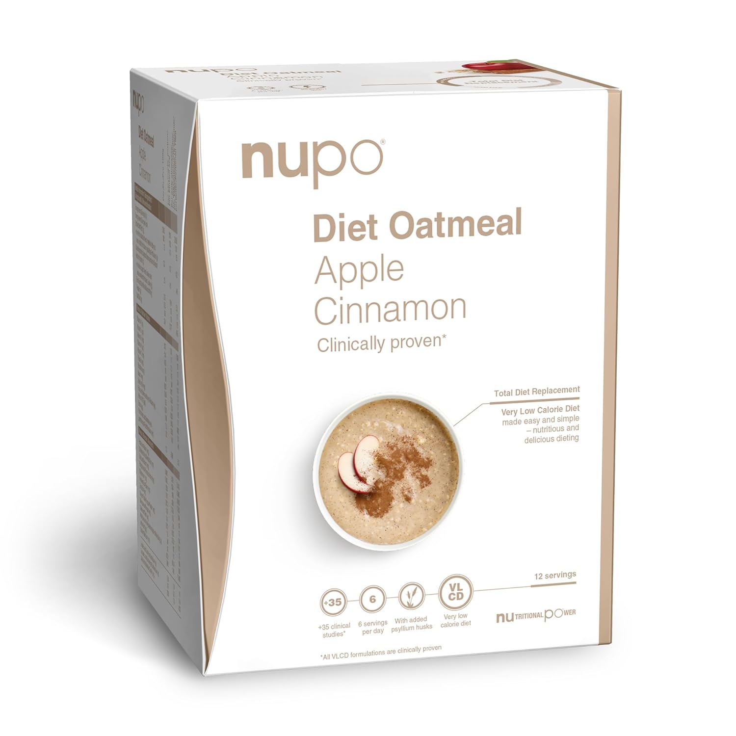 NUPO® Diet Meal Replacement Extreme [Apple Cinnamon - 12 Servings] - Low-Calorie Diet & GMO Free - Full Meal Replacement Slimming - Food Replacement - Slimming Food Replacement