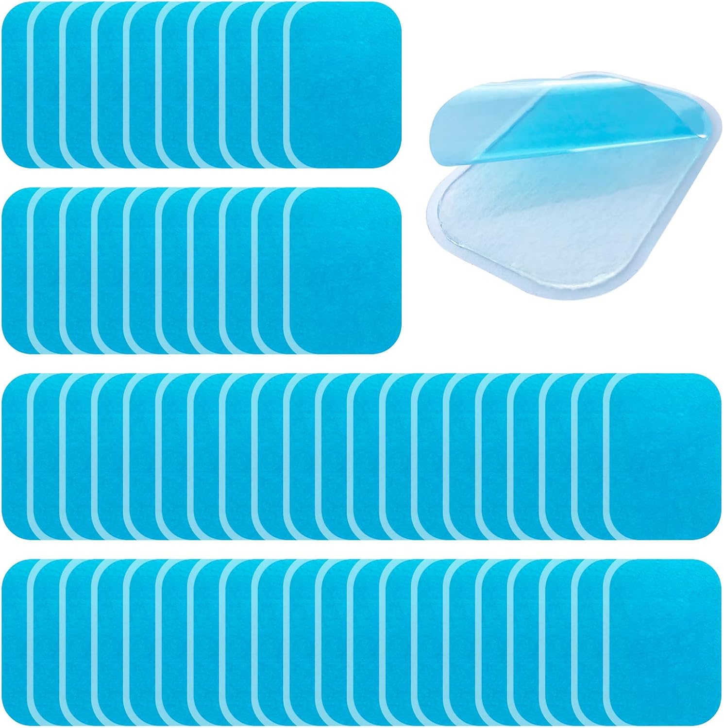 Leikedun TsLinc 40 Pcs Abs Trainer Replacement Gel Pads, Ab Stimulators Sticky Pads,Replacement Muscle Toner Pads Abdominal Muscle Toner Gel Pads for Abs Toner