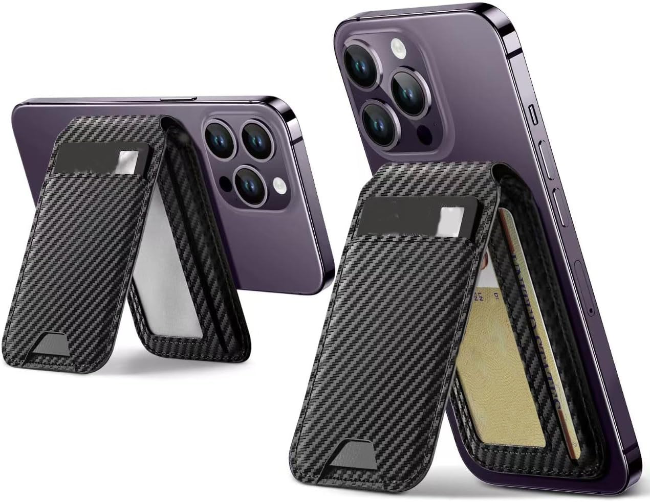 Wallet Mobile Phone case, Adjustable Stand Mobile Phone Wallet, Back Credit Card Clip, Compatible with ipone16 15 14