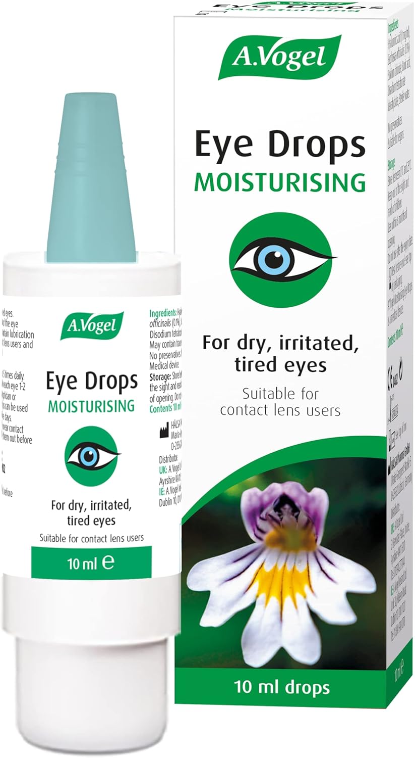 A.Vogel Moisturising Eye Drops 10ml | For Very Dry and Irritated Eyes | Contact Lens Friendly | Preservative Free | With Euphrasia & Hyaluronic Acid