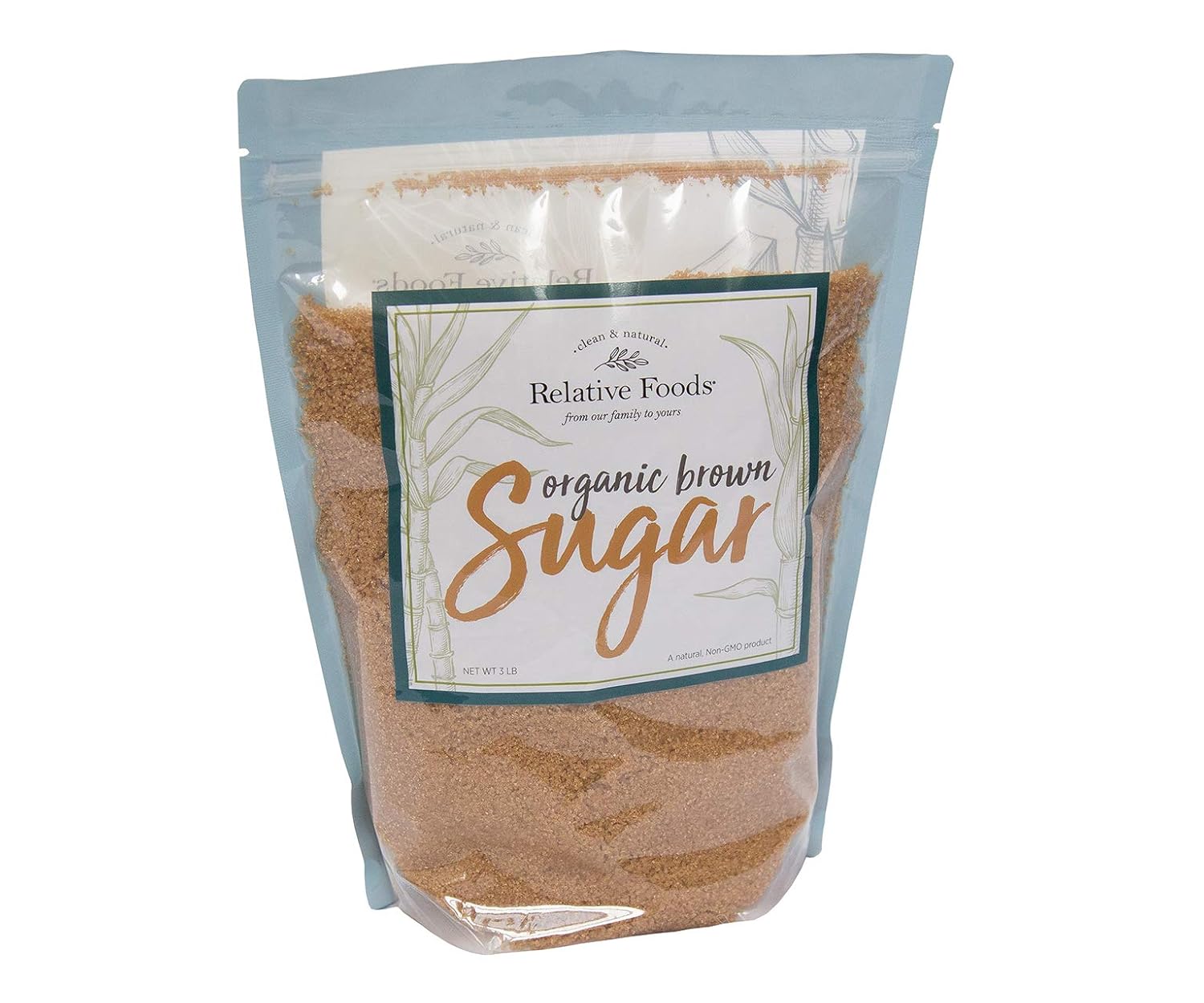 Organic Brown Sugar Bulk Resealable bag (3lb) - raw Light Brown sugar for Baking, Kitchen sweetener, Glazes & More - Made with Organic Molasses for a Sweet and Flavorful Taste