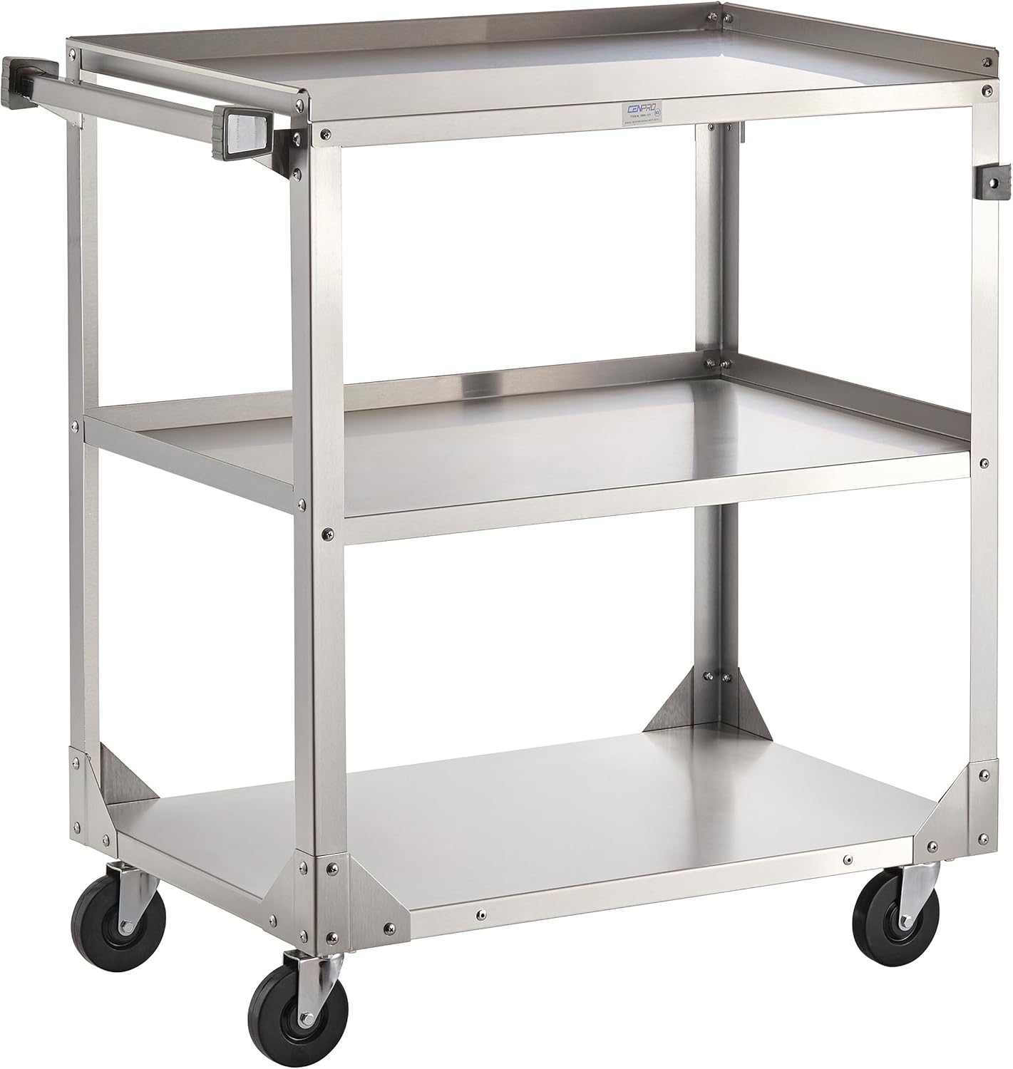 28W-121 - Commercial NSF Standard Duty Utility Cart - 3 Shelves - 300 lb. Weight Capacity - 18-2/5"Wx30-3/4 D