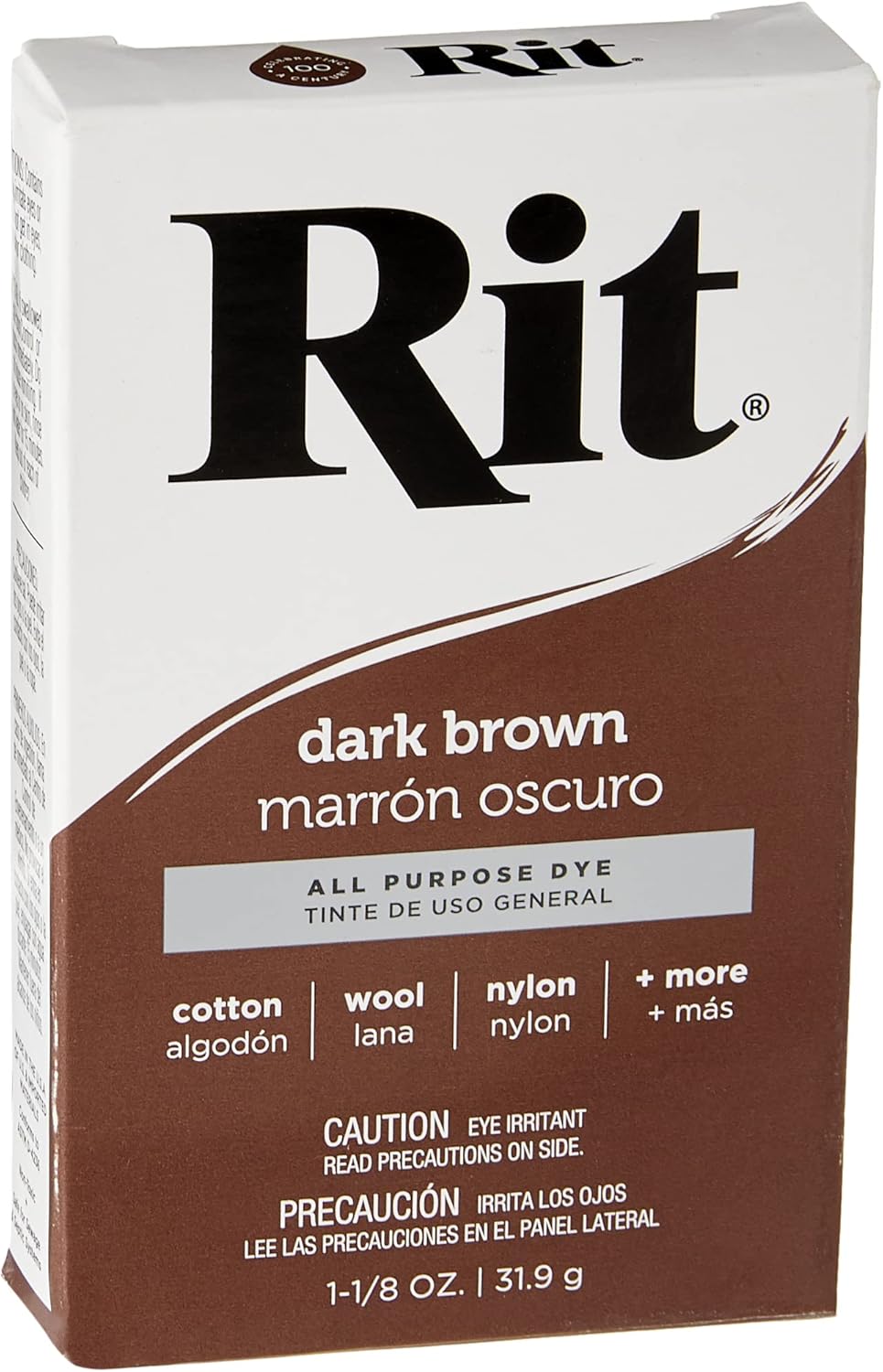 Rit Concentrated Powder Dye, Dark Brown, 31.9g