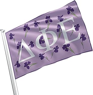 Delta Phi Epsilon Sorority Greek Life Licensed Flag 3x5 Feet Flag Banner Wall Decor Outdoor Indoor Decoration Brass Grommets Double Stitch (Delta Phi Epsilon # 4)
