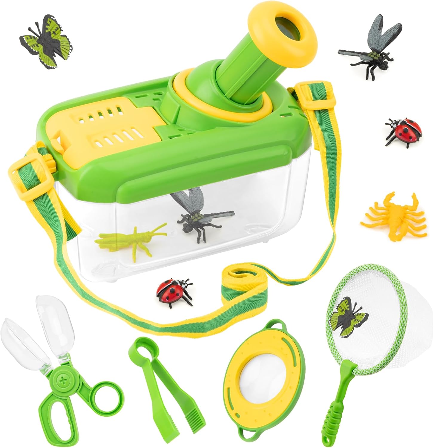 Bug Hunting Kits for Children - 5 Pcs Kids Bug Catching Kit with 12 Fake Insects, Outdoor Explorer Kit Toys for Toddlers, Christmas Educational Toys Gifts for Boys Girls 3 4 5 6 Years Old