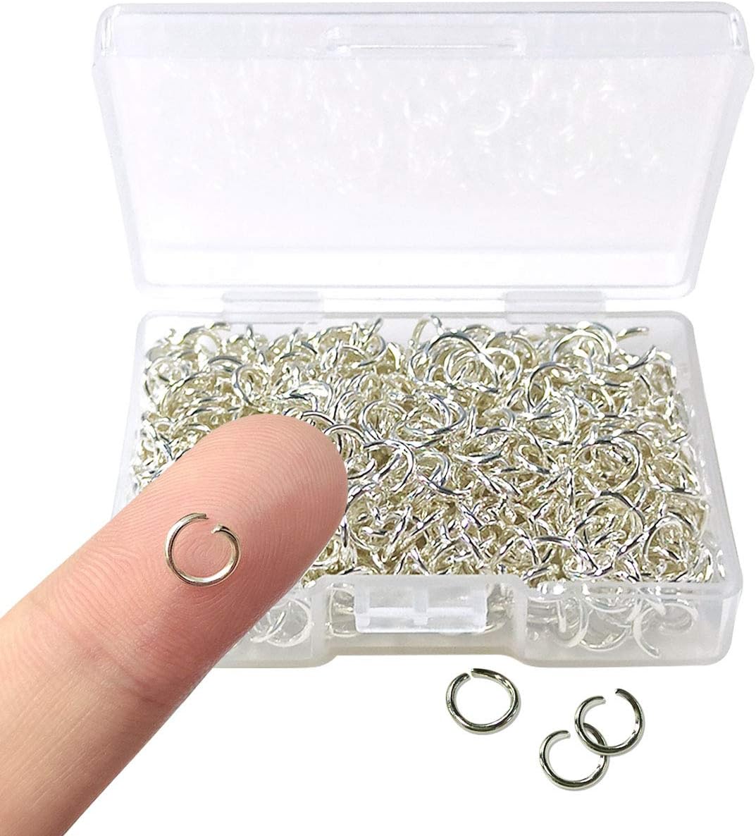 TTSAM 600 Pcs Silver Plated Jump Rings (6 mm) - Jewelry Making Supplies