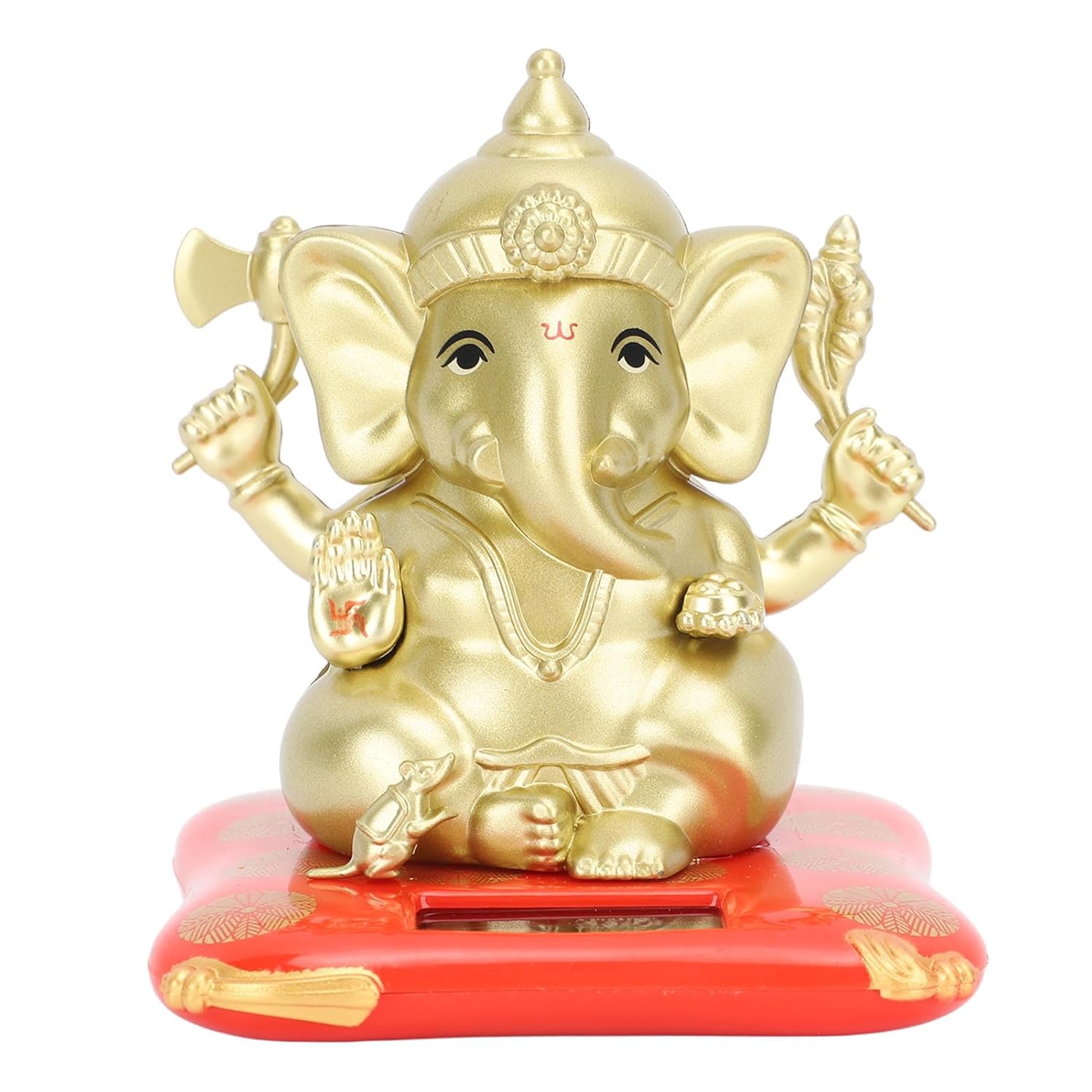 Elephant God Statue, Solar Powered Elephant God Sculptures Decors, Car Solar Bobble Head Toy Exquisite Environmentally Friendly Elephant Swinging Dancing Toy