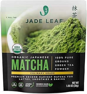Jade Leaf Matcha Organic Green Tea Powder - Culinary Grade Premium Second Harvest - Authentic Japanese Origin (1.06 Ounce Resealable Pouch)