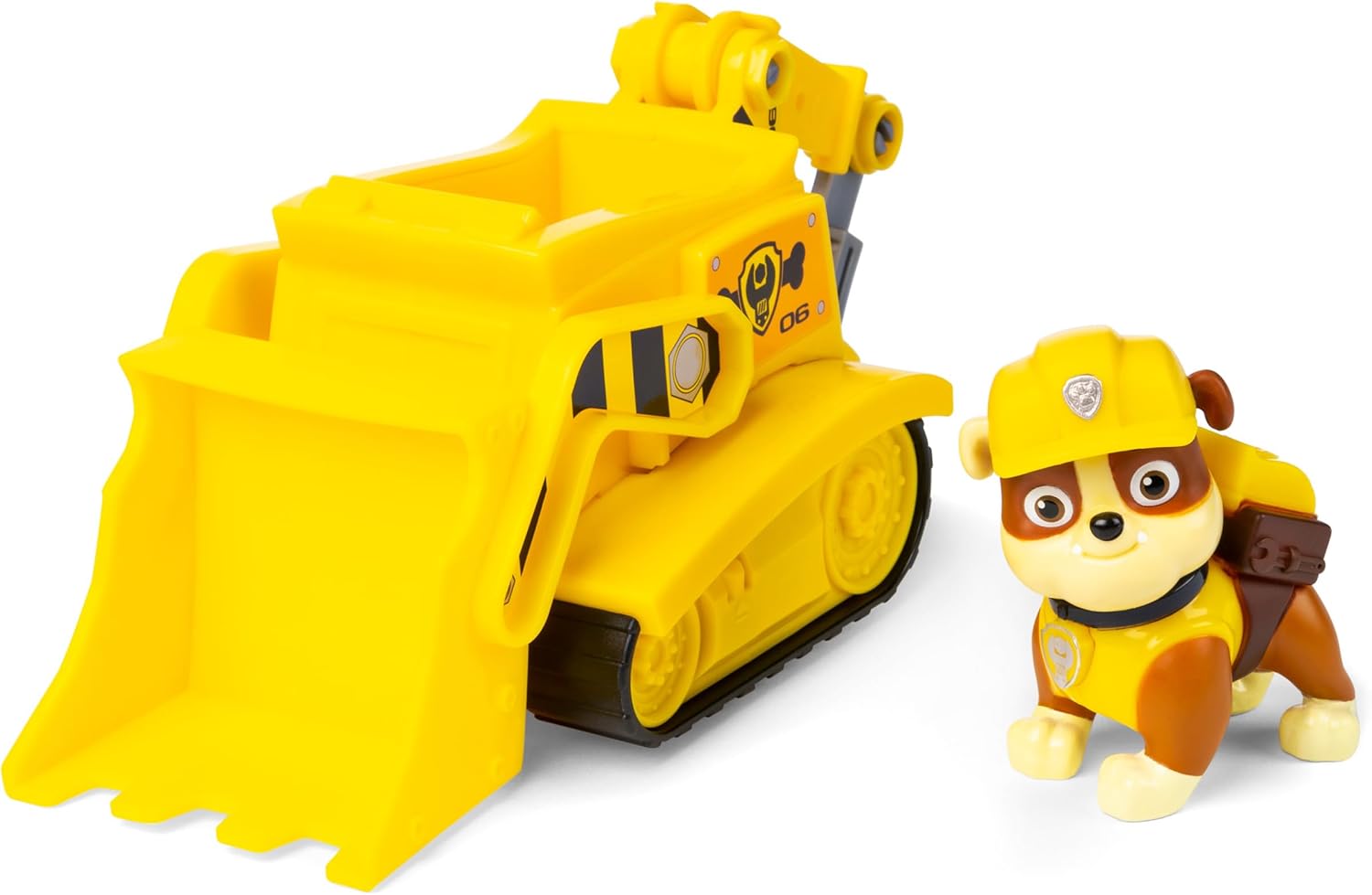 PAW Patrol, Rubble’s Bulldozer, Toy Vehicle with Collectible Action Figure, Sustainably Minded Kids Toys for Boys & Girls Ages 3 and Up