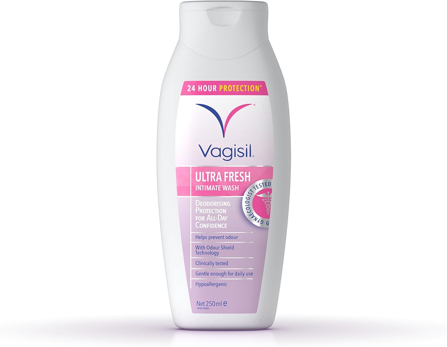 VAGISIL Ultra Fresh Intimate Wash for Daily Feminine Hygiene, 24 Hour Odour Protection, Hypoallergenic, For All-Day Confidence, 250 ml