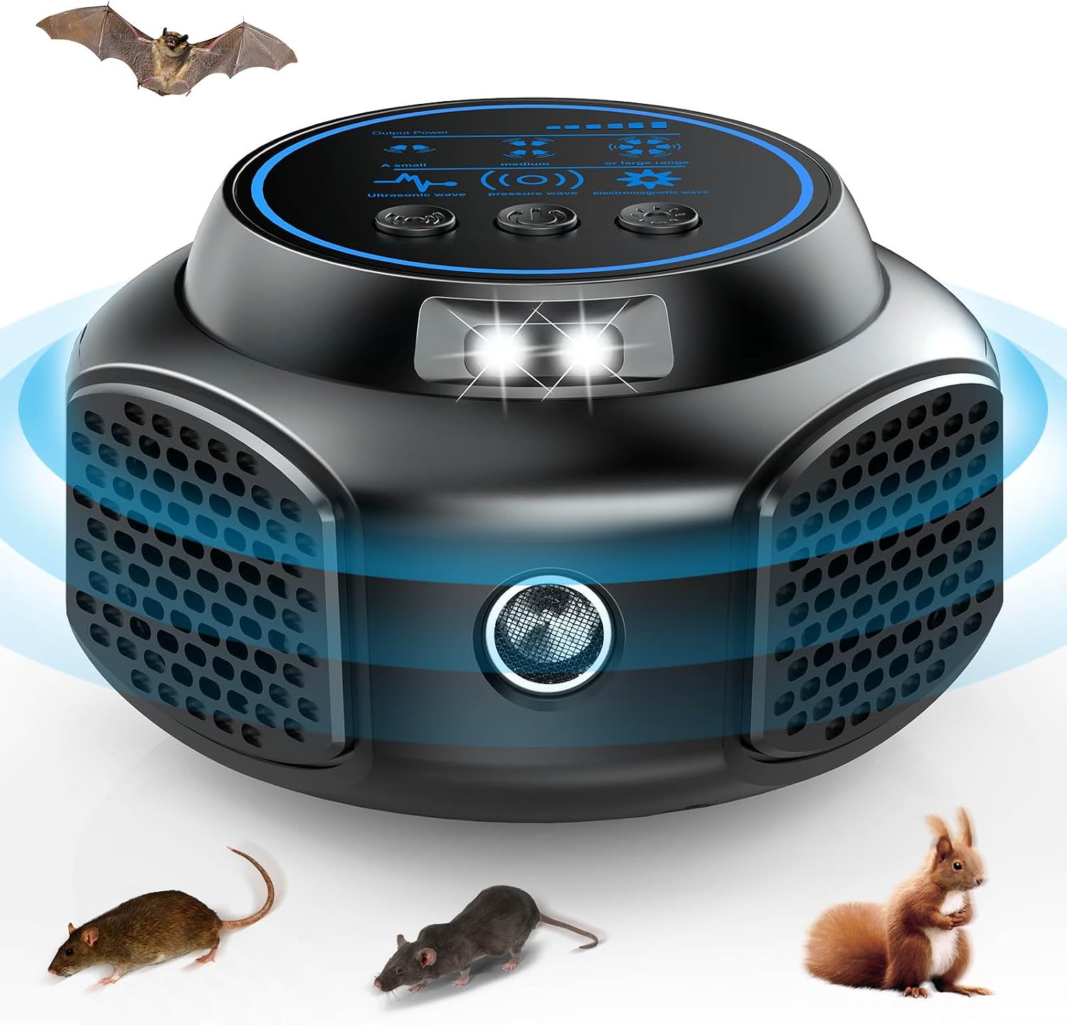 Ultrasonic Pest Repellent Plug in, Indoor Electronic Deterrent for Mouse, Rat, Squirrel, Rodent, Roach, Ant, Spider Control for Garage, Attic, Kitchen, Home