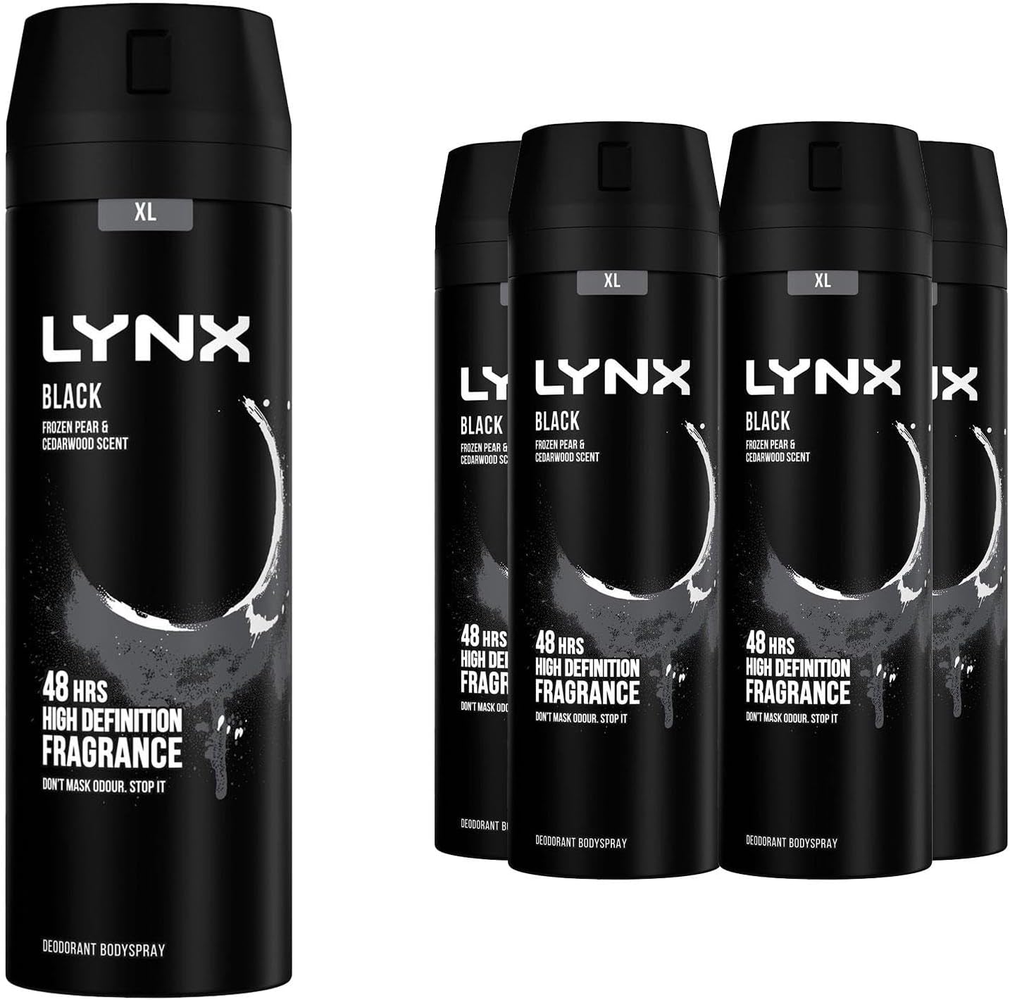 Lynx Black Bodyspray 200 ml x 5 pack