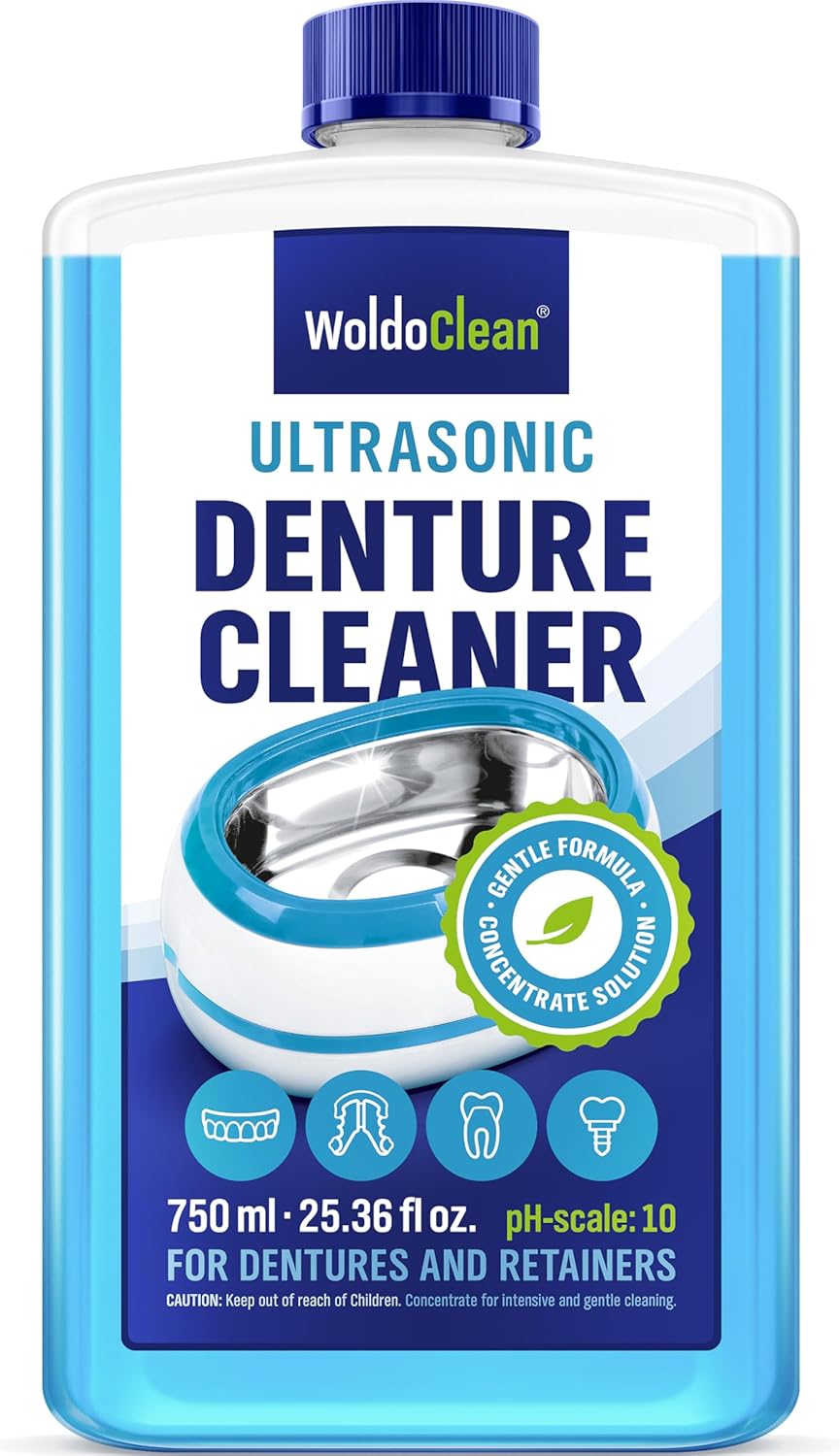 Ultrasonic Cleaner Solution for Dentures & Retainers - 25,36 fl oz Concentrate for ultrasonic Machines