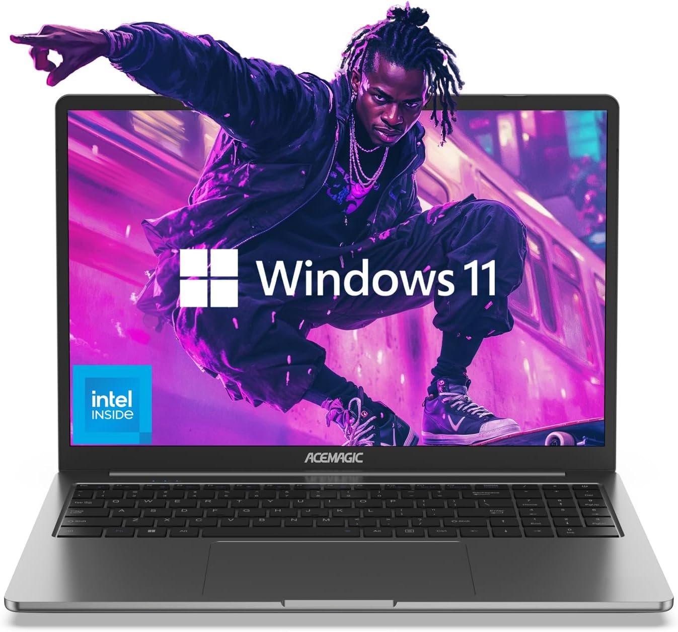 ACEMAGIC Laptop Computer with Intel N95 Windows Laptop 16GB DDR4 512GB M.2 2280 SSD Traditional Laptop Computers 15.6-inch IPS FHD Windows11 WIFI5 BT5.0 HDMI Type-C USB Home Laptops Office Laptops