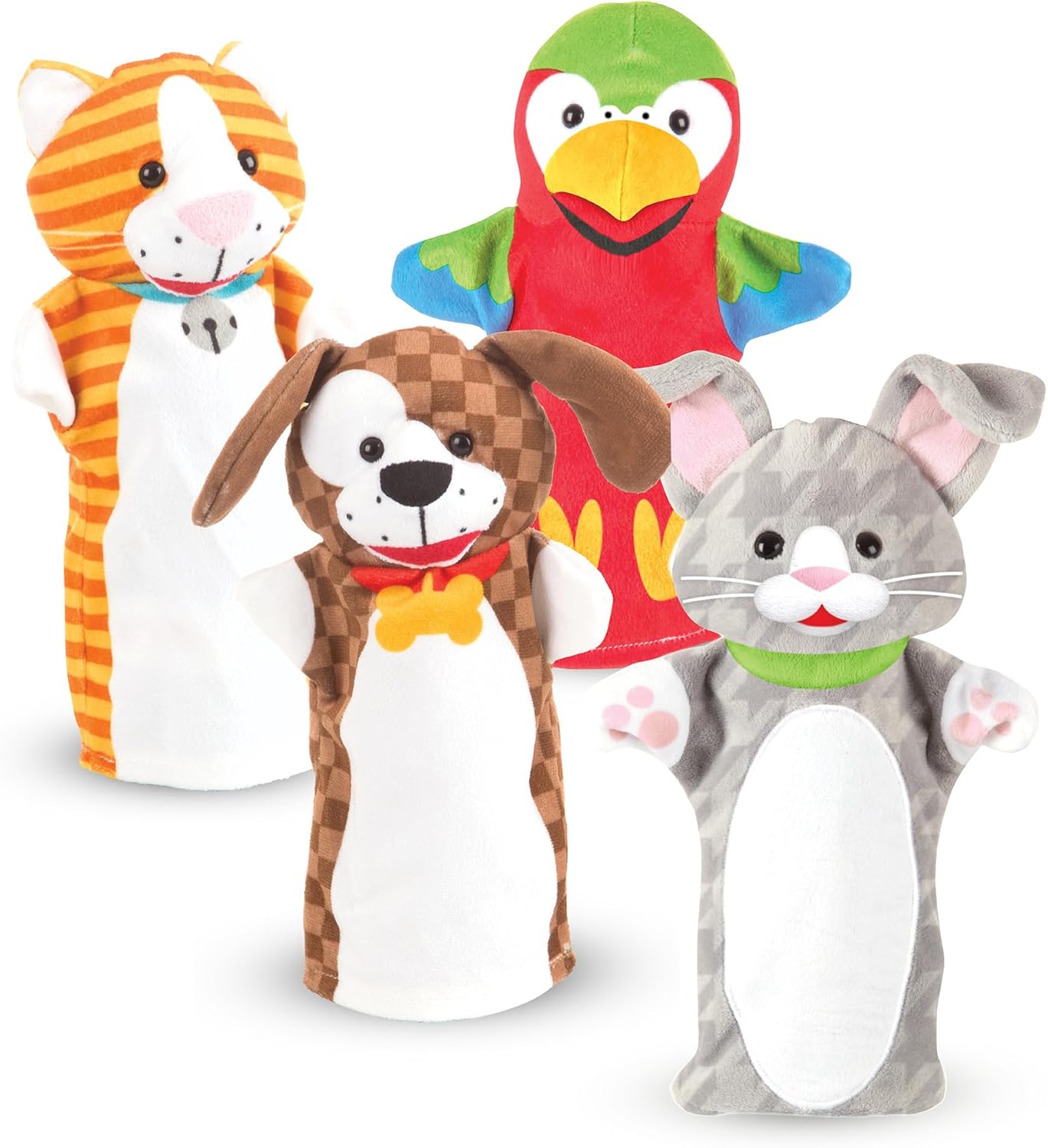 Melissa & Doug Farm Animal Hand Puppets Set for Kids Pretend Play Puppet Theatre Gift Ages 3 and Up