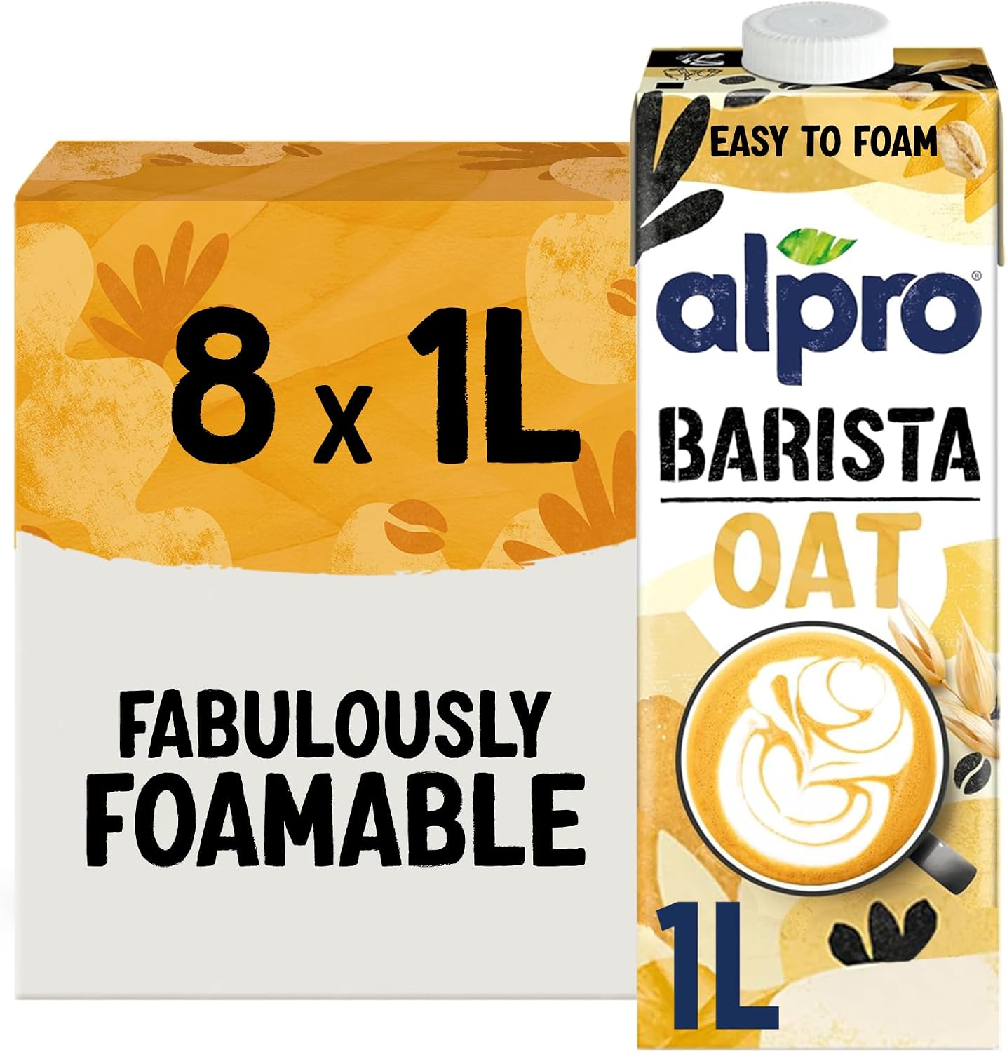 Alpro Barista Oat Drink Long Life Milk Alternative 1L (8 Pack)