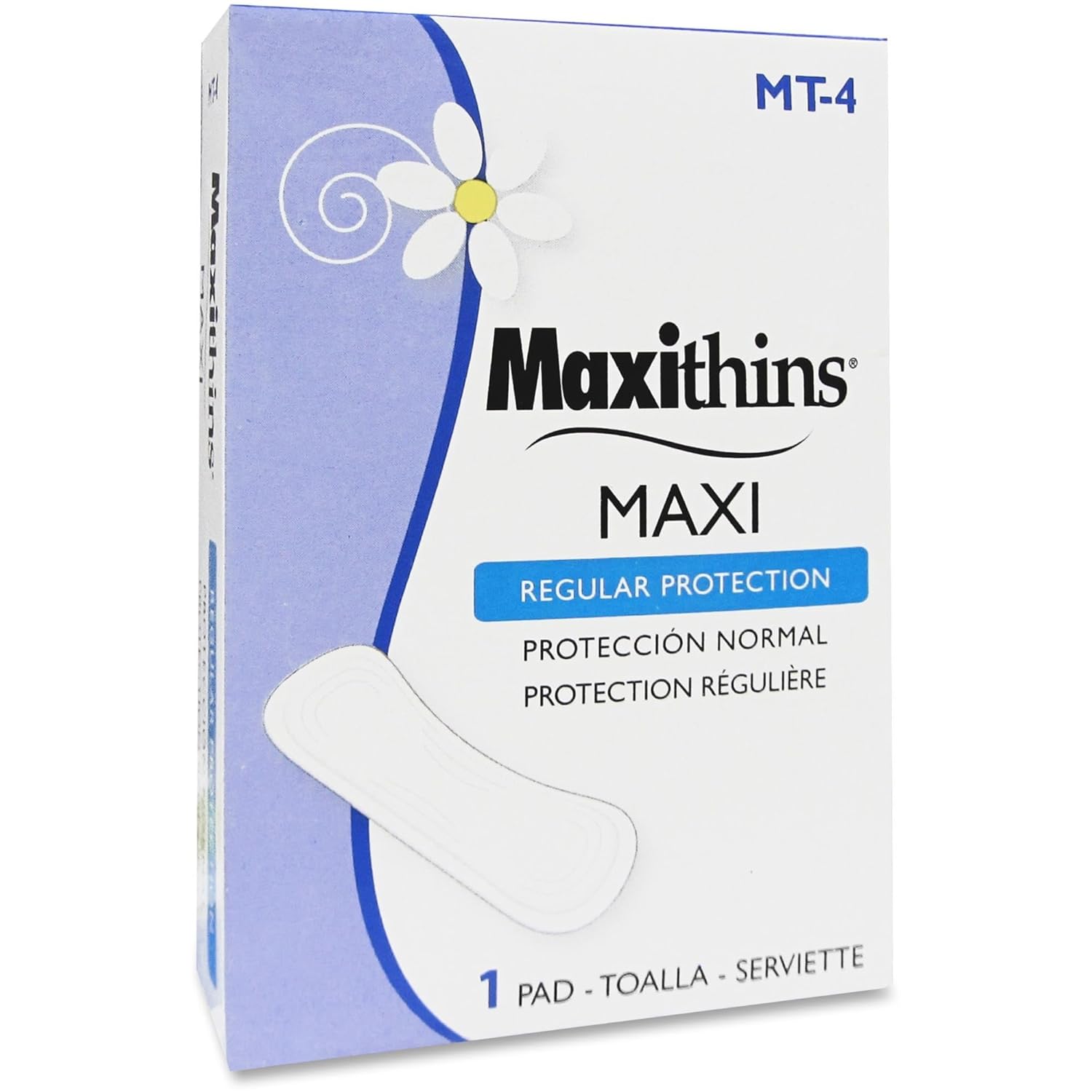 HOSPECO MT4 Maxithins Vended Sanitary Napkins #4 (Case of 250 Individually Boxed Napkins) - GID-HOSMT-4, White, 15" x 11" x 8"