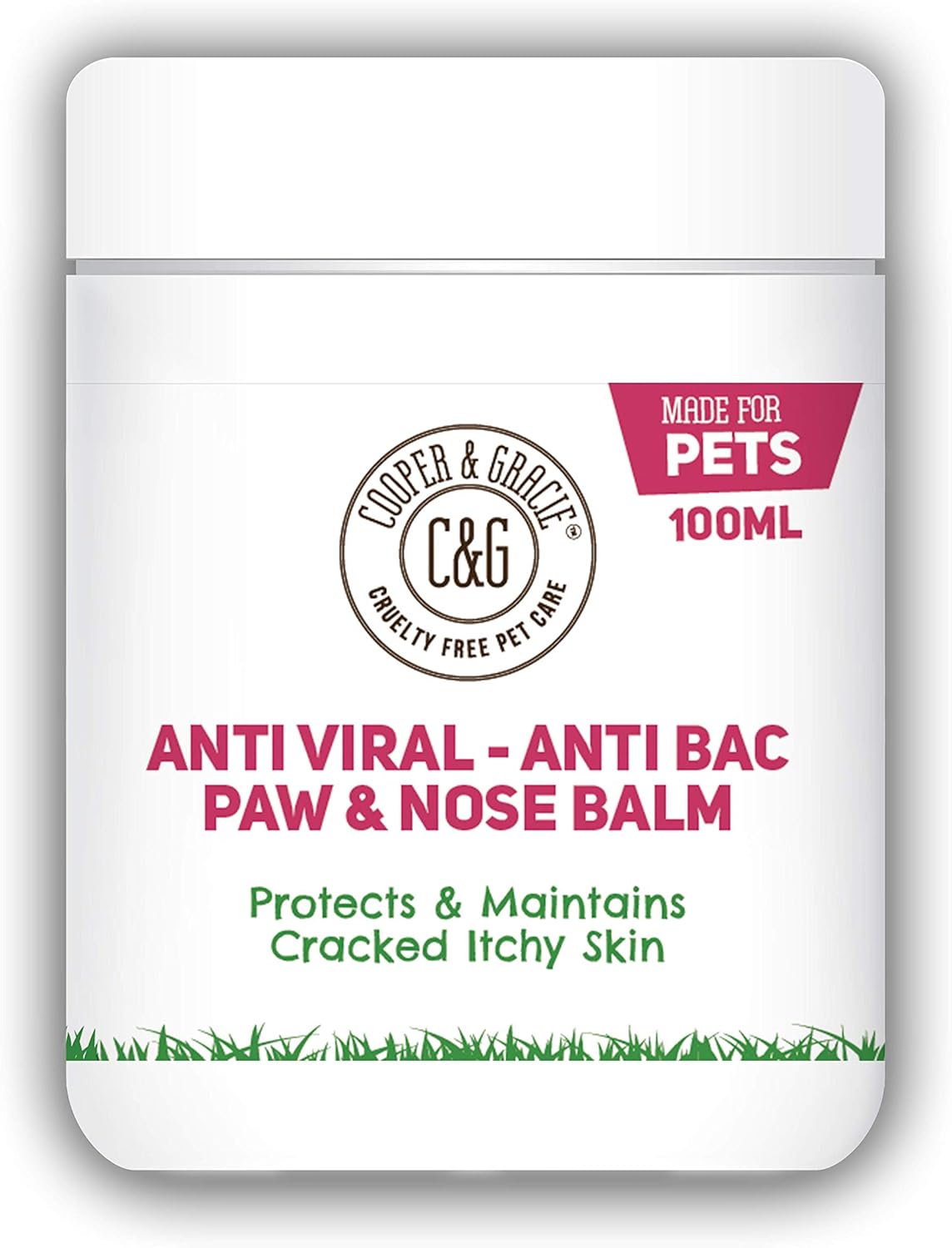 Dog Paw And Nose Balm 100ml - Instantly Soothe Cracked Itchy Skin and Paws - Anti-fungal Cruelty Free Formula - Best Grooming For Dogs