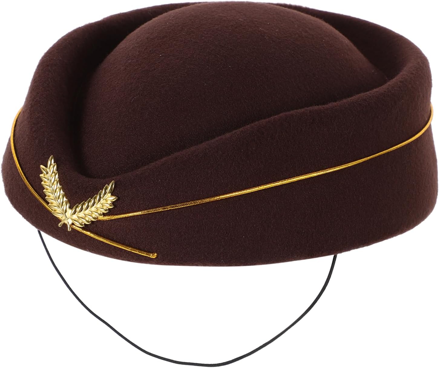 OUNONA Stewardess Beret Hat for Women Air Hostess Costume Cap Wool Blend Formal Uniform Accessory for Performances and Events