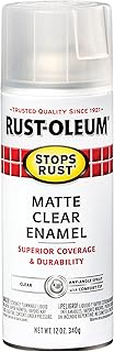 Rust-Oleum 285093 Stops Rust Spray Paint, 12 Oz, Matte Clear