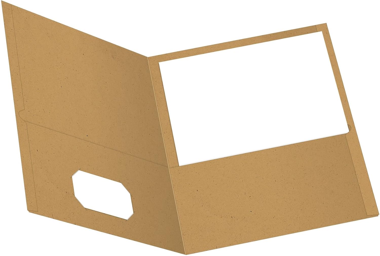 EarthWise by Oxford Two-Pocket Folders, Natural, Letter Size, 25 per Box, (78542)