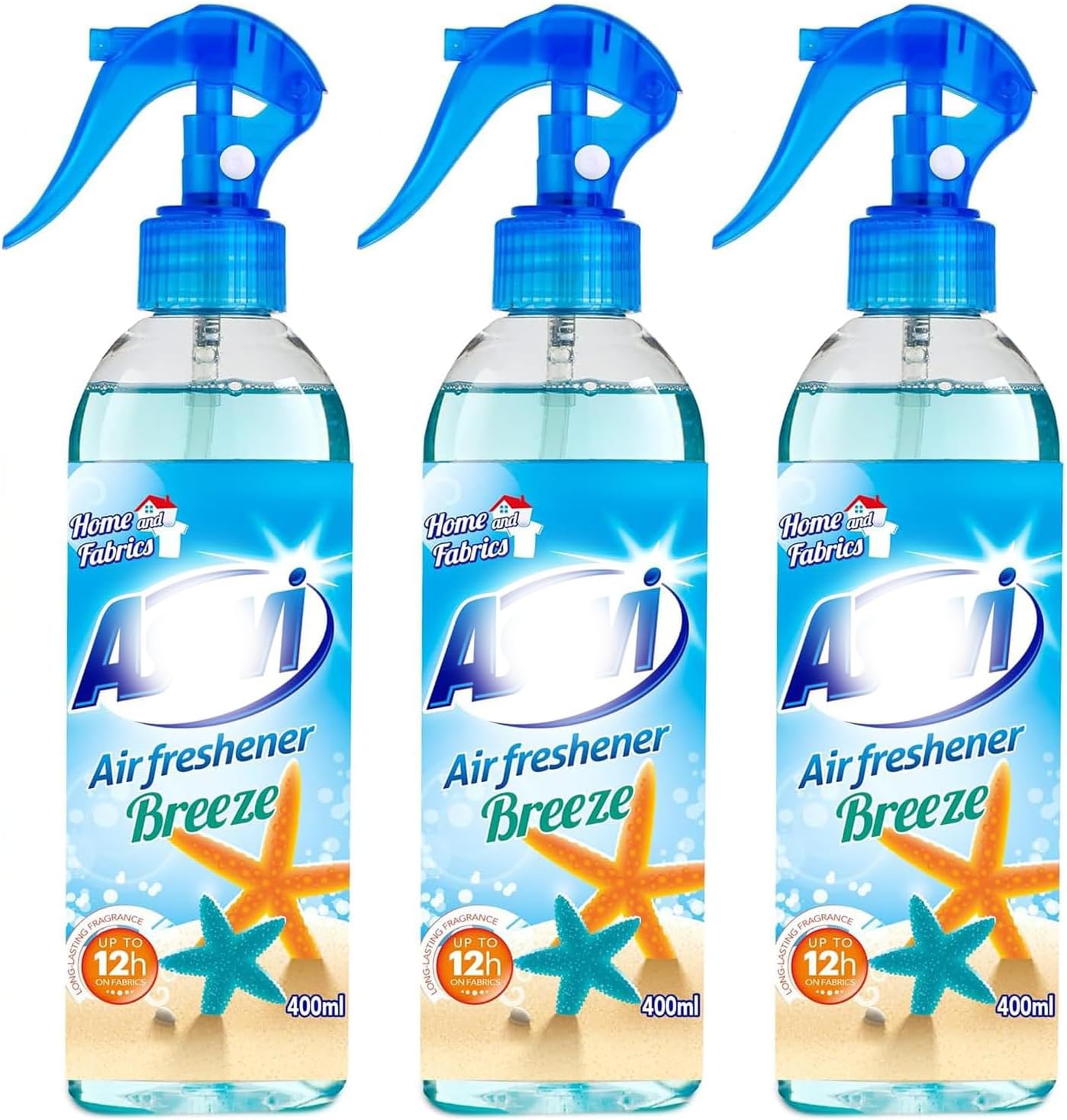 Air Freshener Ocean Breeze 400ml Pack of 3 – Long-Lasting Room Spray, Odor Eliminator, Fresh Scent Mist for Home, Office, Bathroom, Car – Effective Air Freshening Spray