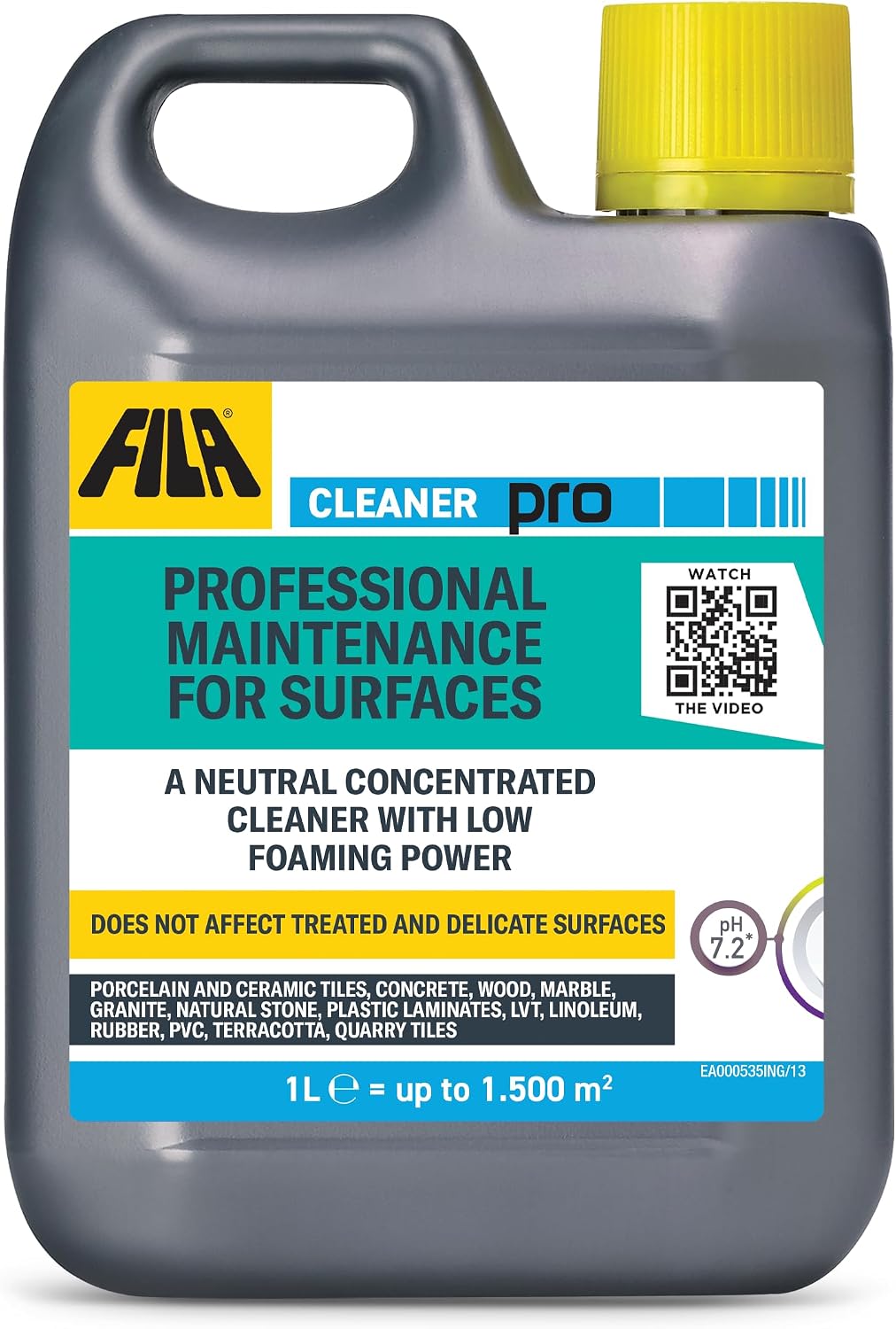 FILA Solutions CLEANER PRO Neutral Detergent Porcelain Marble Wood - 1L