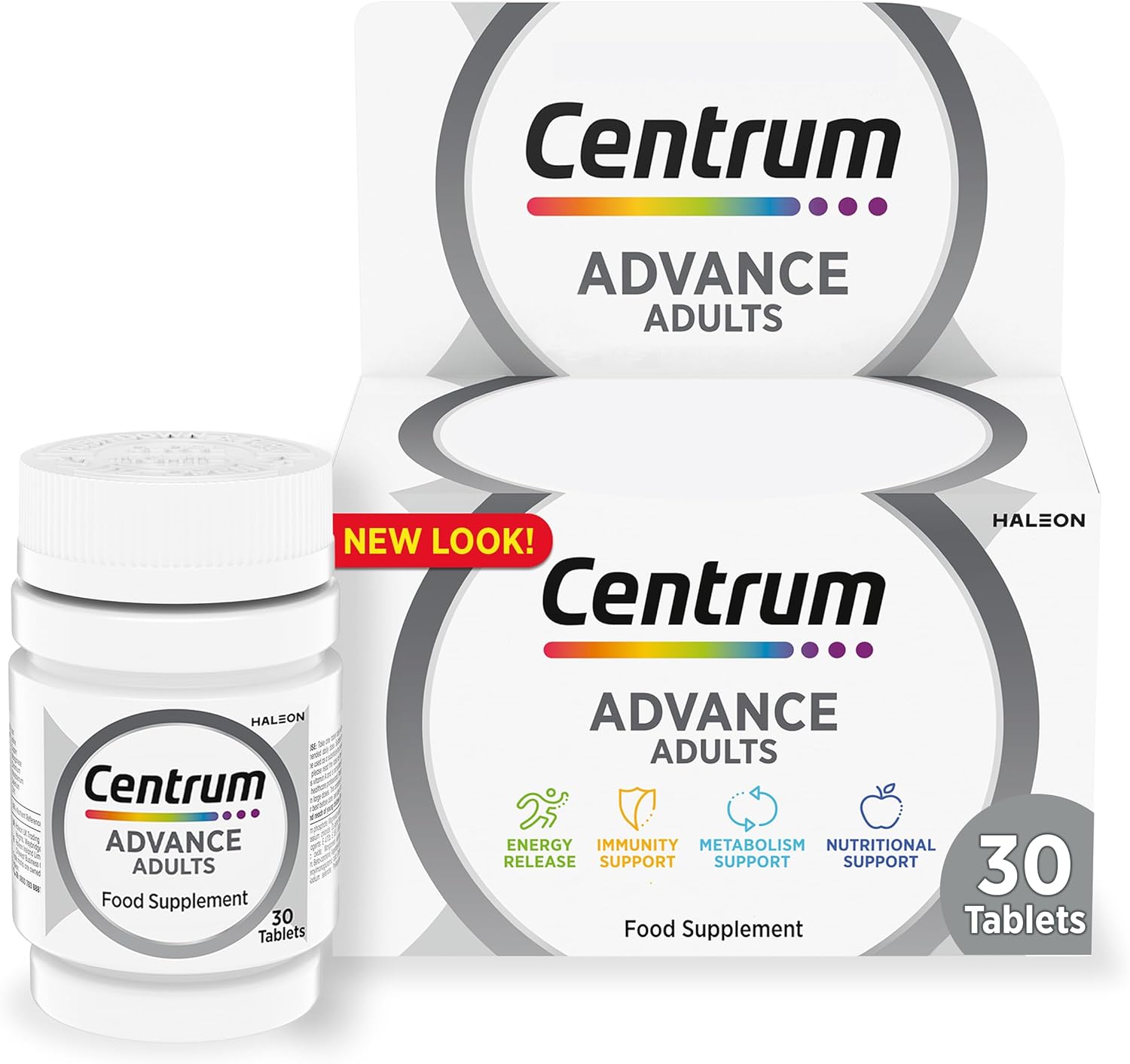 Centrum Advance Multivitamin & Mineral Supplements, 24 essential nutrients including vitamin D, C, Calcium, Daily Multivitamin Tablets, 30 ct