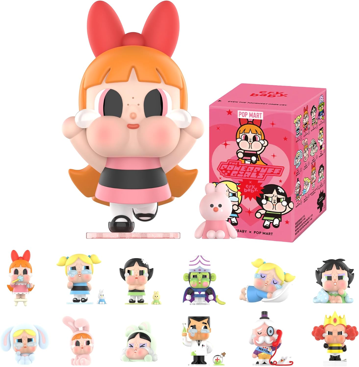POP MART CRYBABY x Powerpuff Girls Series Figures 1Box 2.5 inches Articulated Character Premium Design gifts for women Fan-Favorite Collectible Toy Art Toy Action Figure