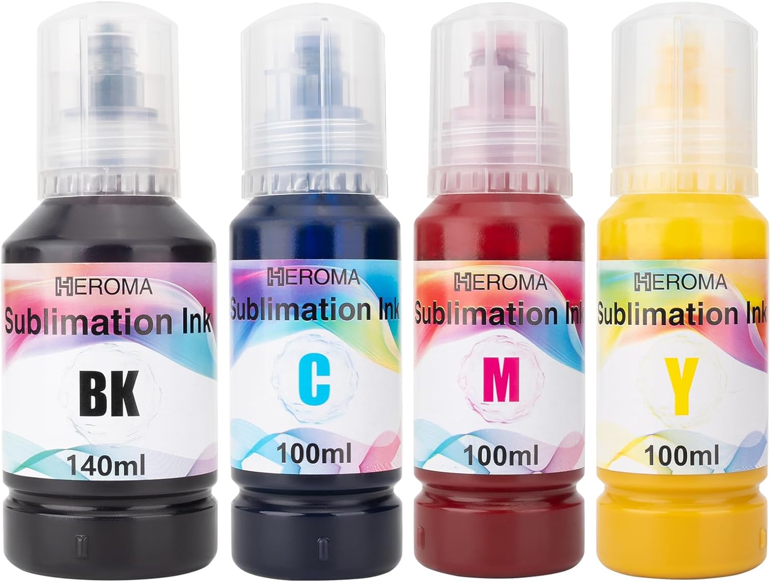 440ML Sublimation Ink Refilled Bottles Compatible for ET-2800 ET2400 ET-2850 ET-8550 ET-15000 ET2720 ET2760 ET2750 ET4800 ET-2803 etc High-Yield Inkje Heat Press Transfer on Mugs T-Shirts