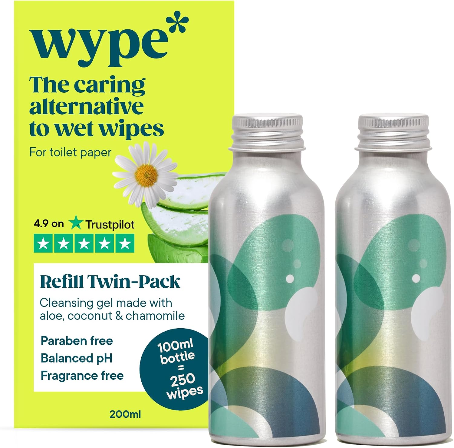 Wype Refill Twin Pack - Toilet Roll Gel - 2 100ml Refills