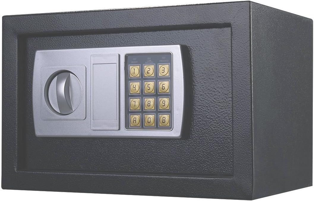 8.5L Medium Digital Safe Value Safe Electronic Home Safe Box,Lock Box, Cash Box, Security Box Solid Steel for Office or Home Use - Gray