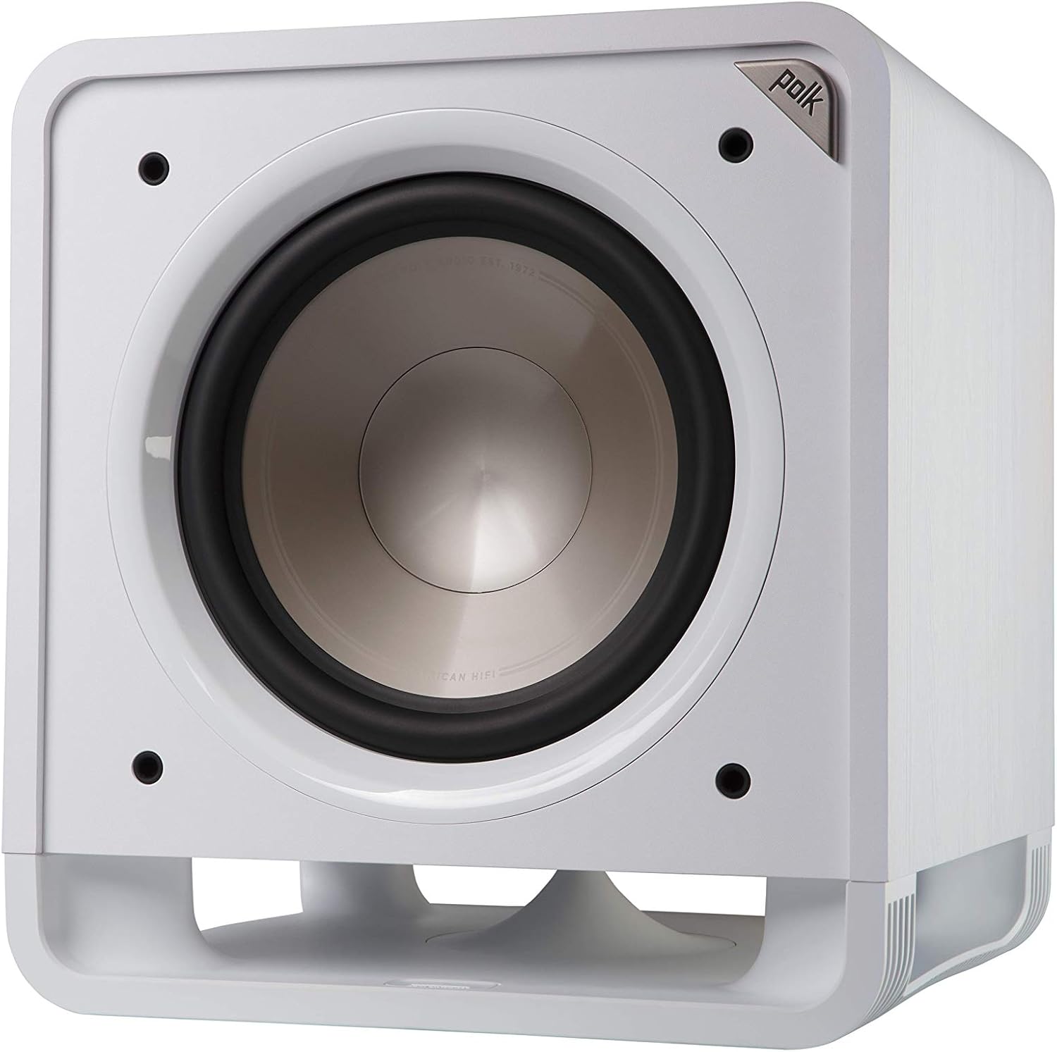 Polk Audio HTS 12 Powered Subwoofer, 12-Inch, Deep Bass, Flagship 300W, Easy Setup for Home Cinema Systems - White
