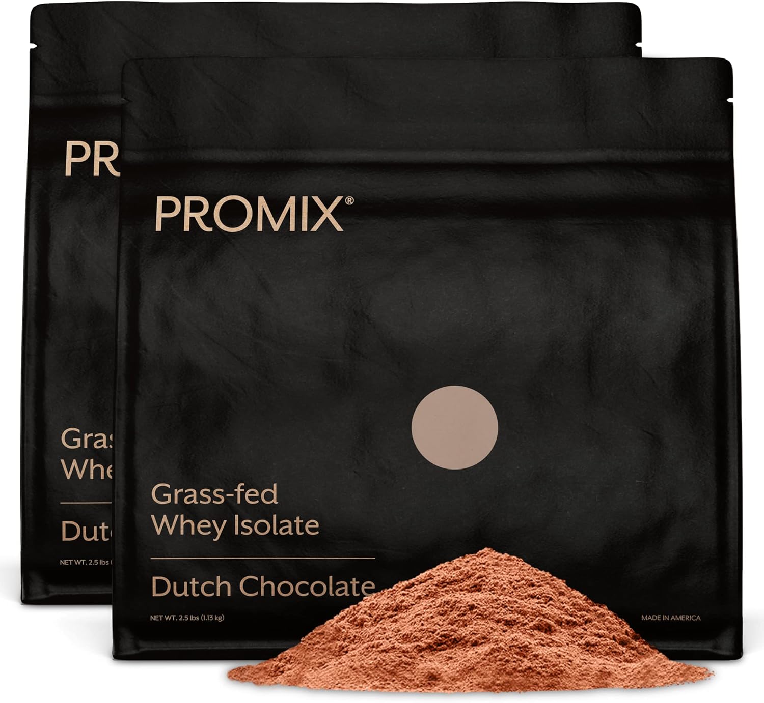 Promix Whey Protein Isolate Powder, Chocolate - 5lb Bulk - Grass-Fed & 100% All Natural - Post Workout Fitness & Nutrition Shakes, Smoothies, Baking & Cooking Recipes - Gluten-Free & Keto-Friendly